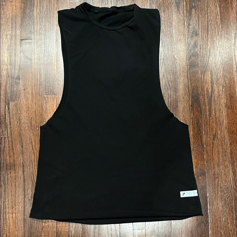 Gymshark Men's Black Muscle Tank - Performance Sleeveless Top